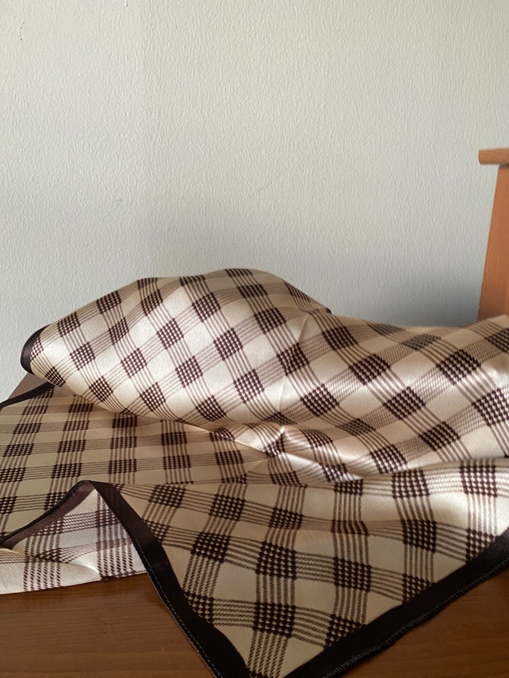 Brown & Beige Checkered Scarf